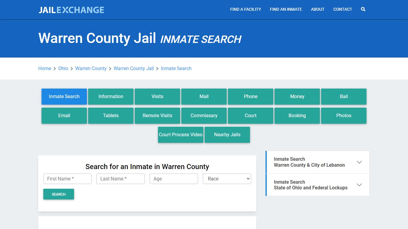 Warren County Jail, OH Inmate Search: Roster & Mugshots